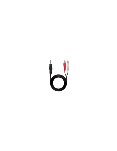 Nanocable 10.24.0305 cable de audio 5 m 3,5mm 2 x RCA Negro