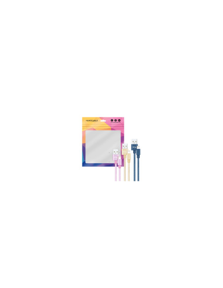 Nanocable 3 Cables Lightning a USB 2.0, Lightning/M-USB A/M, Rosa,
