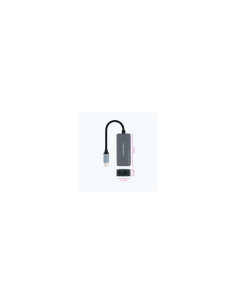 Nanocable Conversor USB-C 3.2 GEN1 a Ethernet 2.5G, Aluminio, Gris, 2