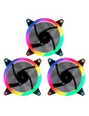 PACK 3 VENTILADORES 12CM UNYKACH CANDY 30 ARGB + CONTROLADORA