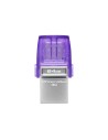 Kingston Technology DataTraveler microDuo 3C unidad flash USB 64 GB USB Type-A / USB Type-C 3.2 Gen 1 (3.1 Gen 1) Púrpura, Acero