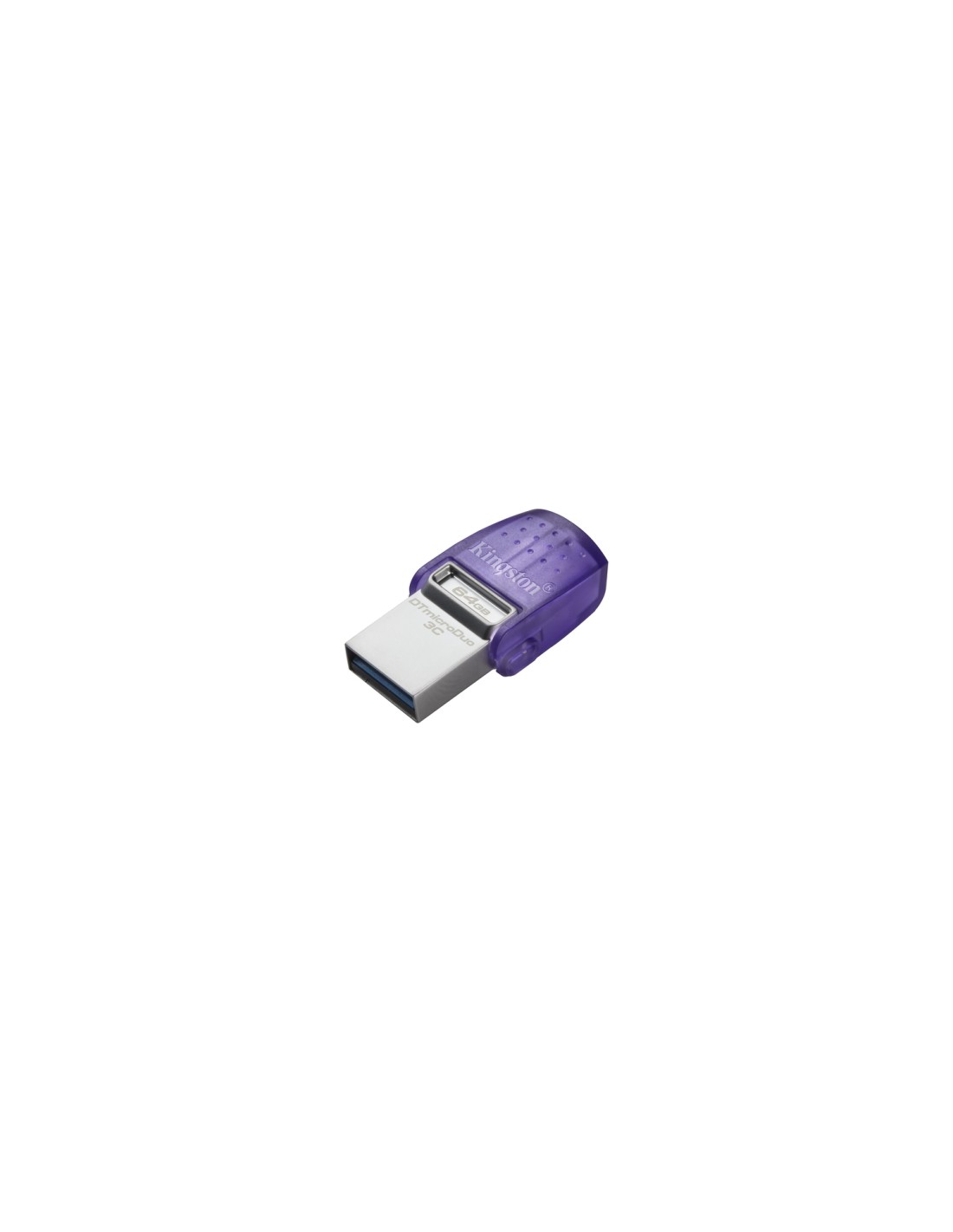 Kingston Technology DataTraveler microDuo 3C unidad flash USB 64 GB USB Type-A / USB Type-C 3.2 Gen 1 (3.1 Gen 1) Púrpura, Acero