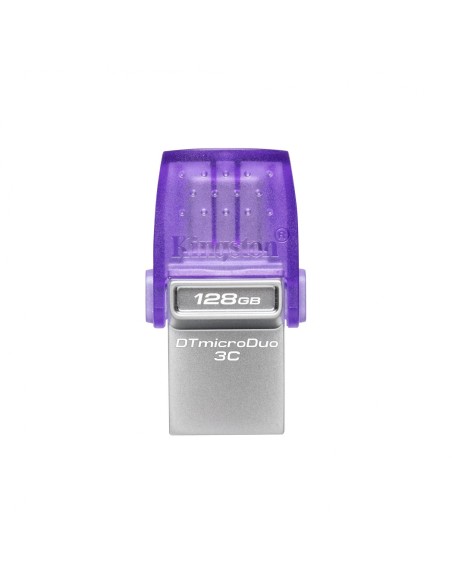 Kingston Technology DataTraveler microDuo 3C unidad flash USB 128 GB USB Type-A / USB Type-C 3.2 Gen 1 (3.1 Gen 1) Acero inoxida