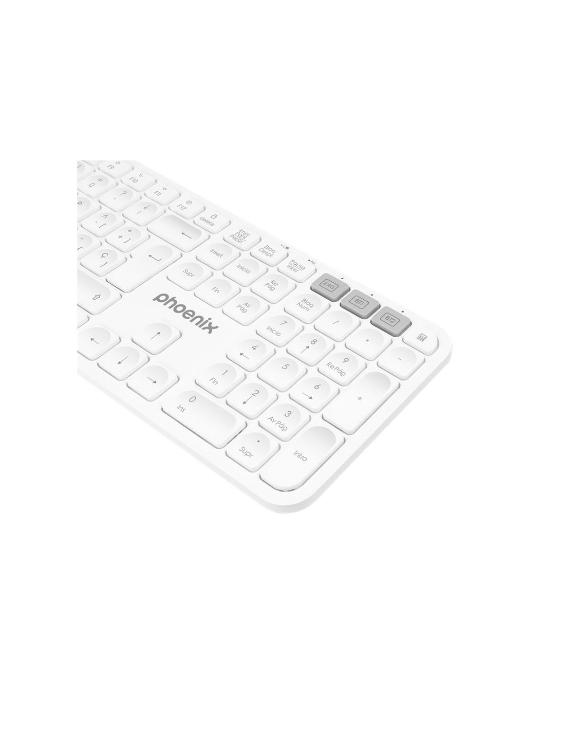 TECLADO PHOENIX K300 MULTIDISPOSITIVO WIRELESS WHITE