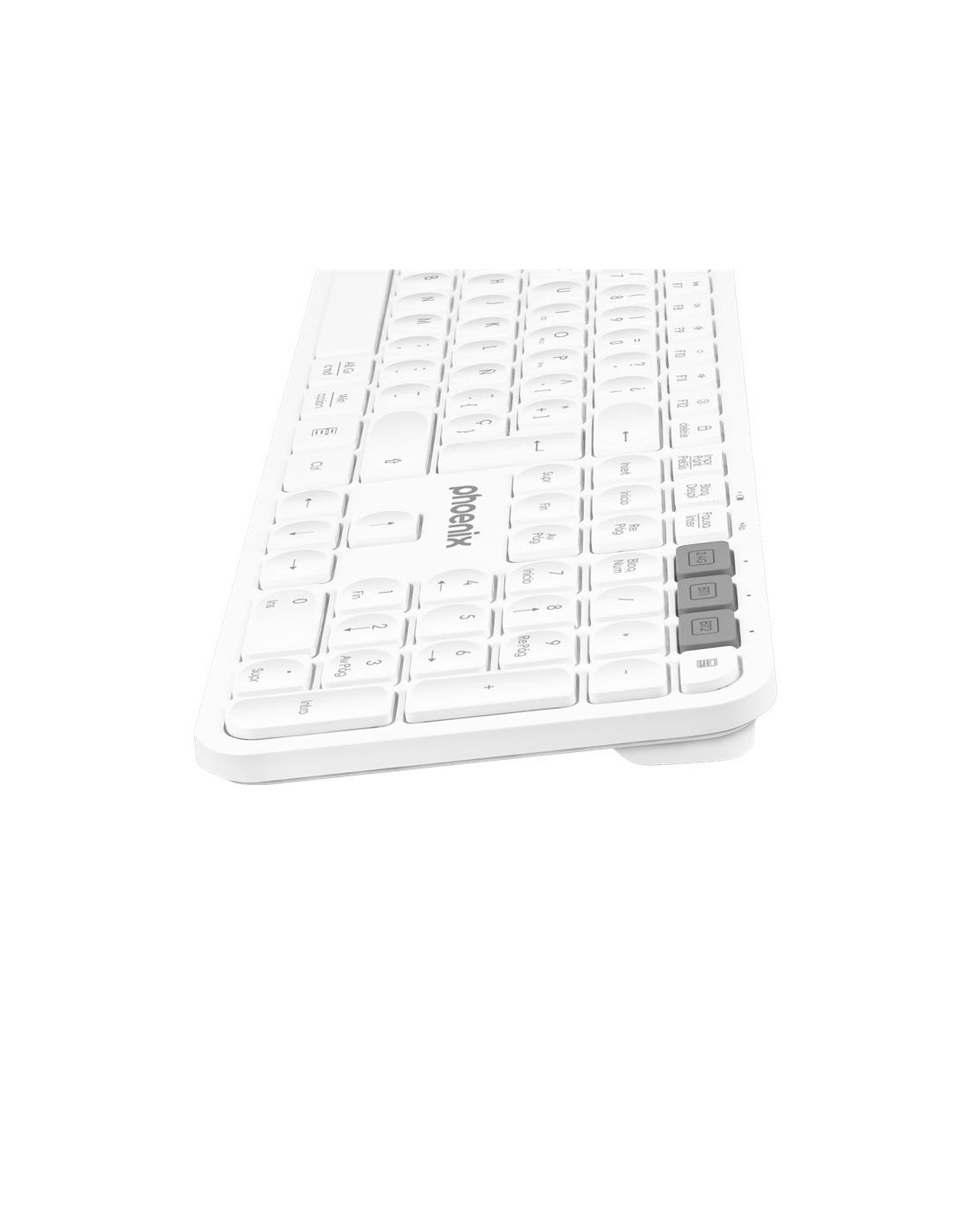 TECLADO PHOENIX K300 MULTIDISPOSITIVO WIRELESS WHITE