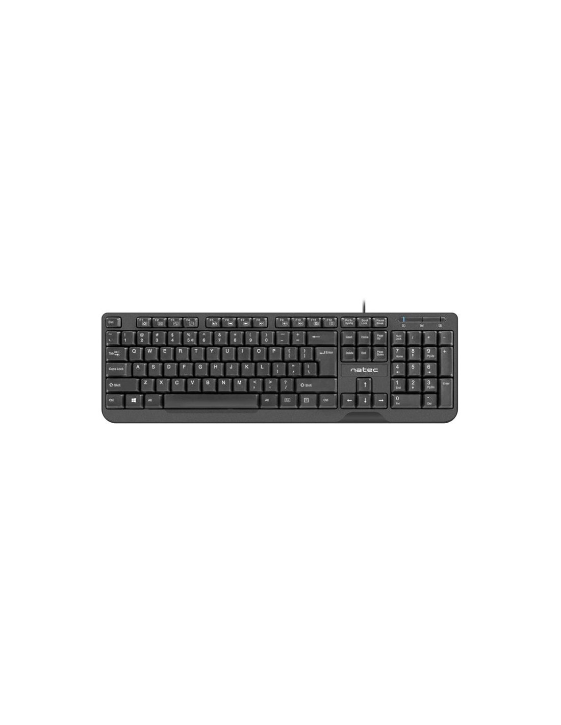 TECLADO NATEC TROUT SLIM USB MULTIMEDIA BLACK