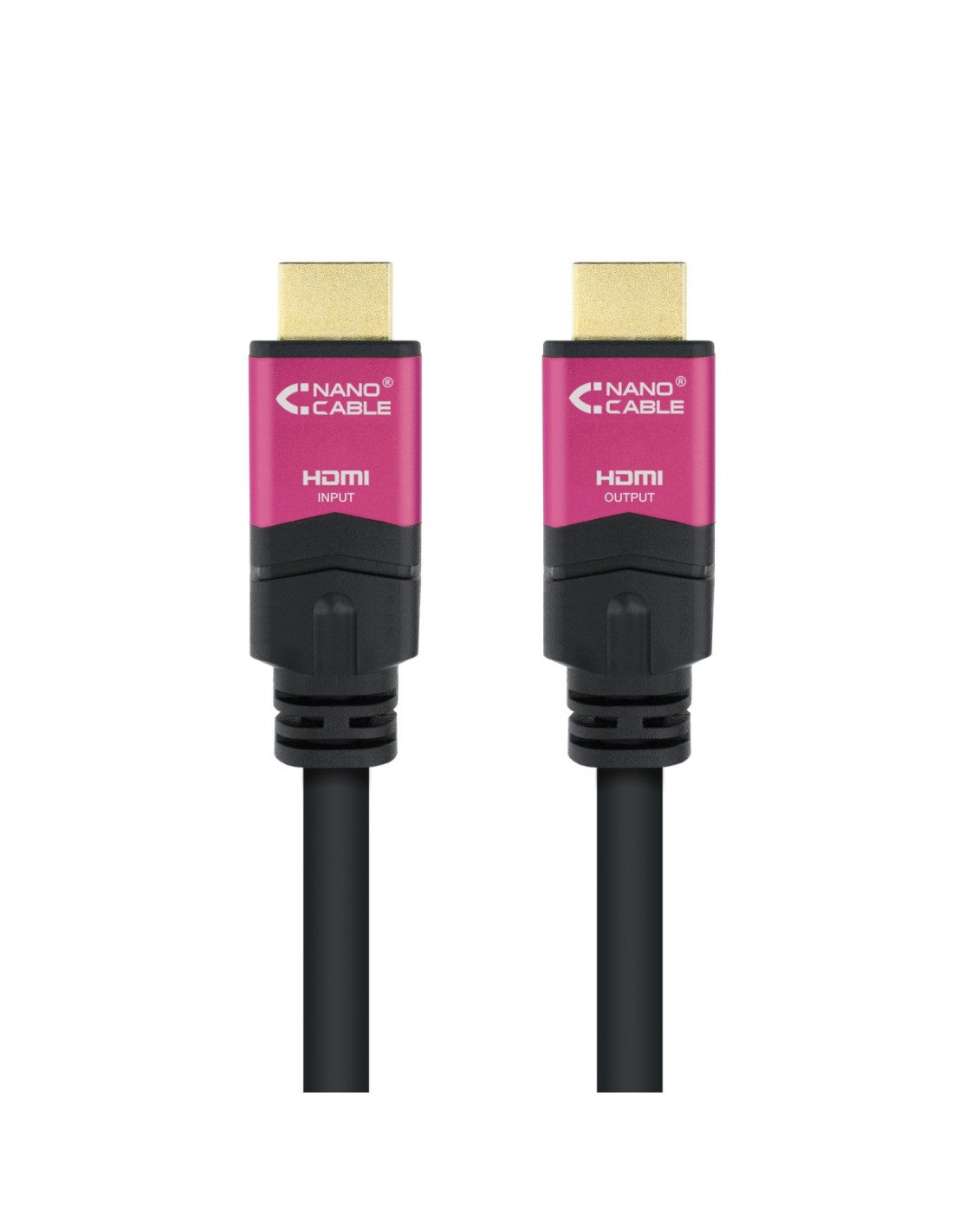 cable nanocable hdmi macho a macho alta velocidad v2.0 repetidor para amplificar señal 20m negro rosa 10.15.3720