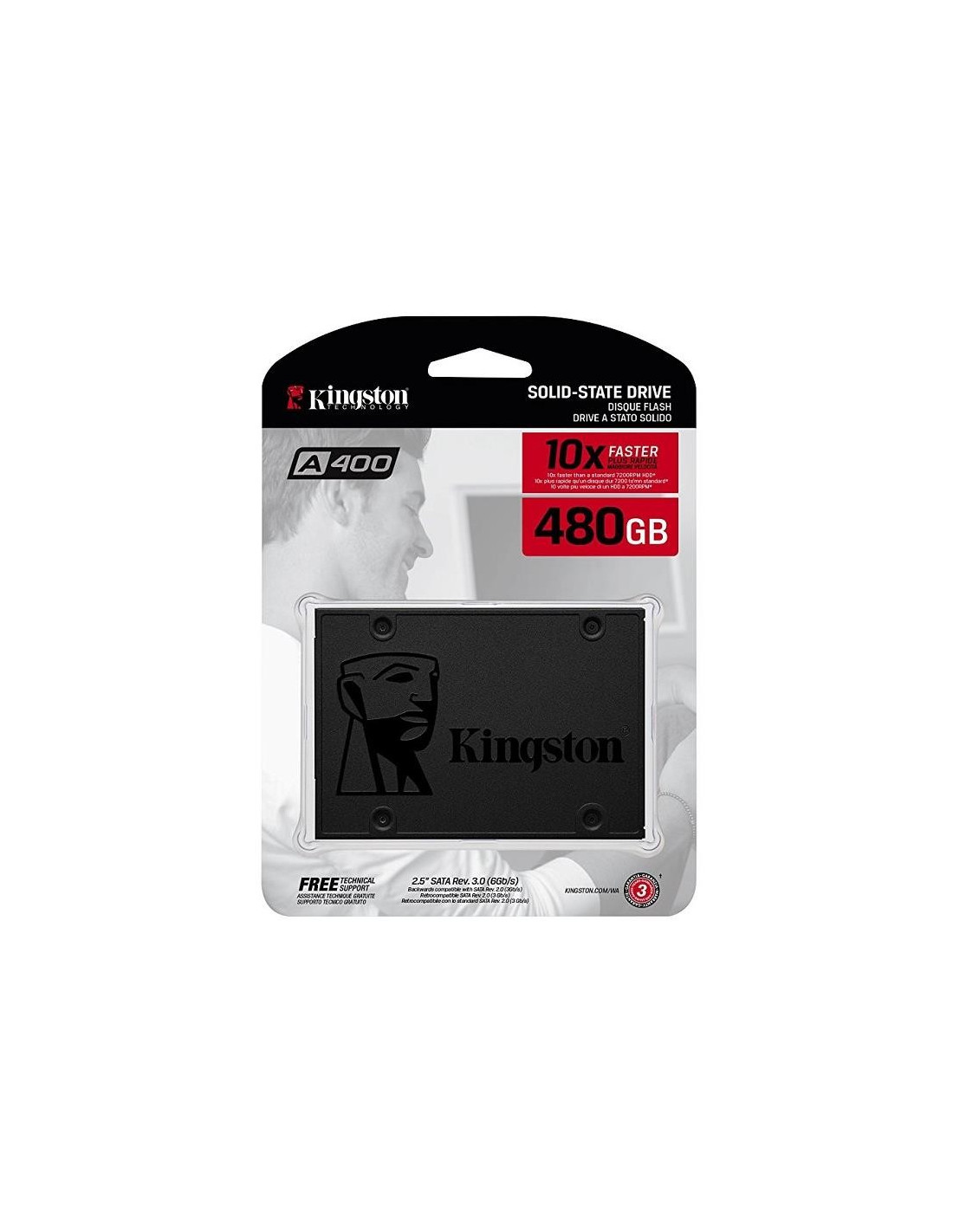 DISCO DURO SSD KINGSTON 480GB SSDNOW SA400