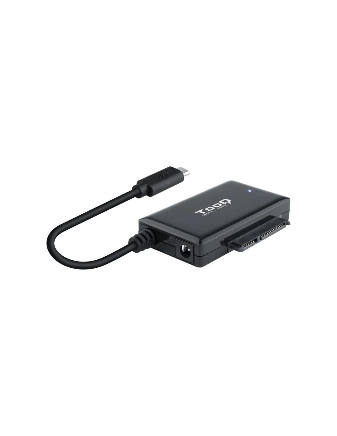 ADAPTADOR USB 3.0 USB-C TOOQ DISCO DURO SATA 2.5/3.5 ALIMENTADOR BLACK