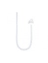 Nanocable Organizador de Cables Flexible 25 mm, Blanco, 3 m
