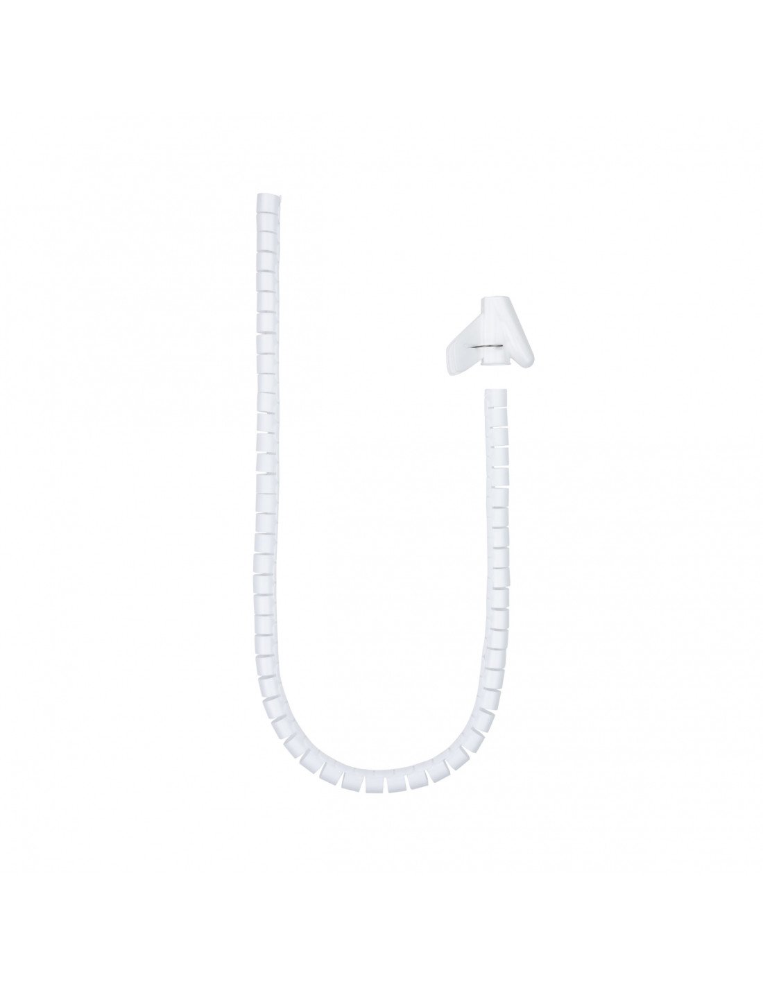 Nanocable Organizador de Cables Flexible 25 mm, Blanco, 3 m