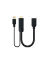 Nanocable Conversor HDMI 2.0 a DisplayPort V1.2 Negro, 20 cm