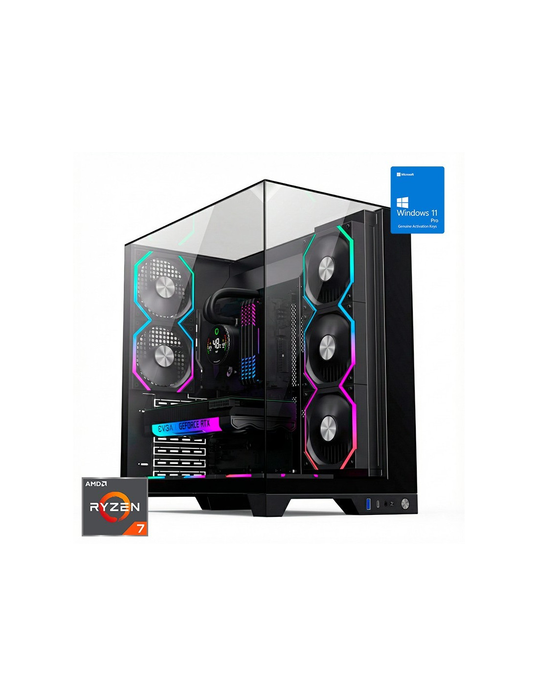 ORDENADOR GAMING INFINITY PRO RGB R7 9800X3D/32GB DDR5/SSD1TB NVME/WIFI/R.LIQ/800W/W11P