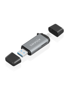 Lector de Tarjetas SD/TF USB 3.1 con USB-A y USB-C Aisens