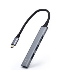 HUB USB 4 PUERTOS USB CON CABLE TIPO C COMPATIBLE CON DISPOSITIVOS USB 3.1 Y 2.0