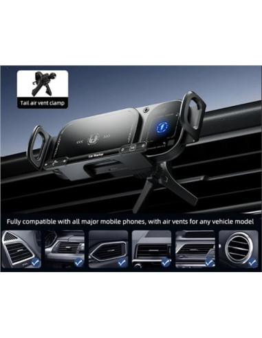 SOPORTE DE COCHE CONTROL TÁCTIL CON CARGA INALAMBRICA 15W