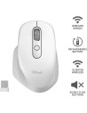 RATON TRUST OZAA ERGONOMICO RECARGABLE WIRELESS WHITE