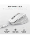 RATON TRUST OZAA ERGONOMICO RECARGABLE WIRELESS WHITE
