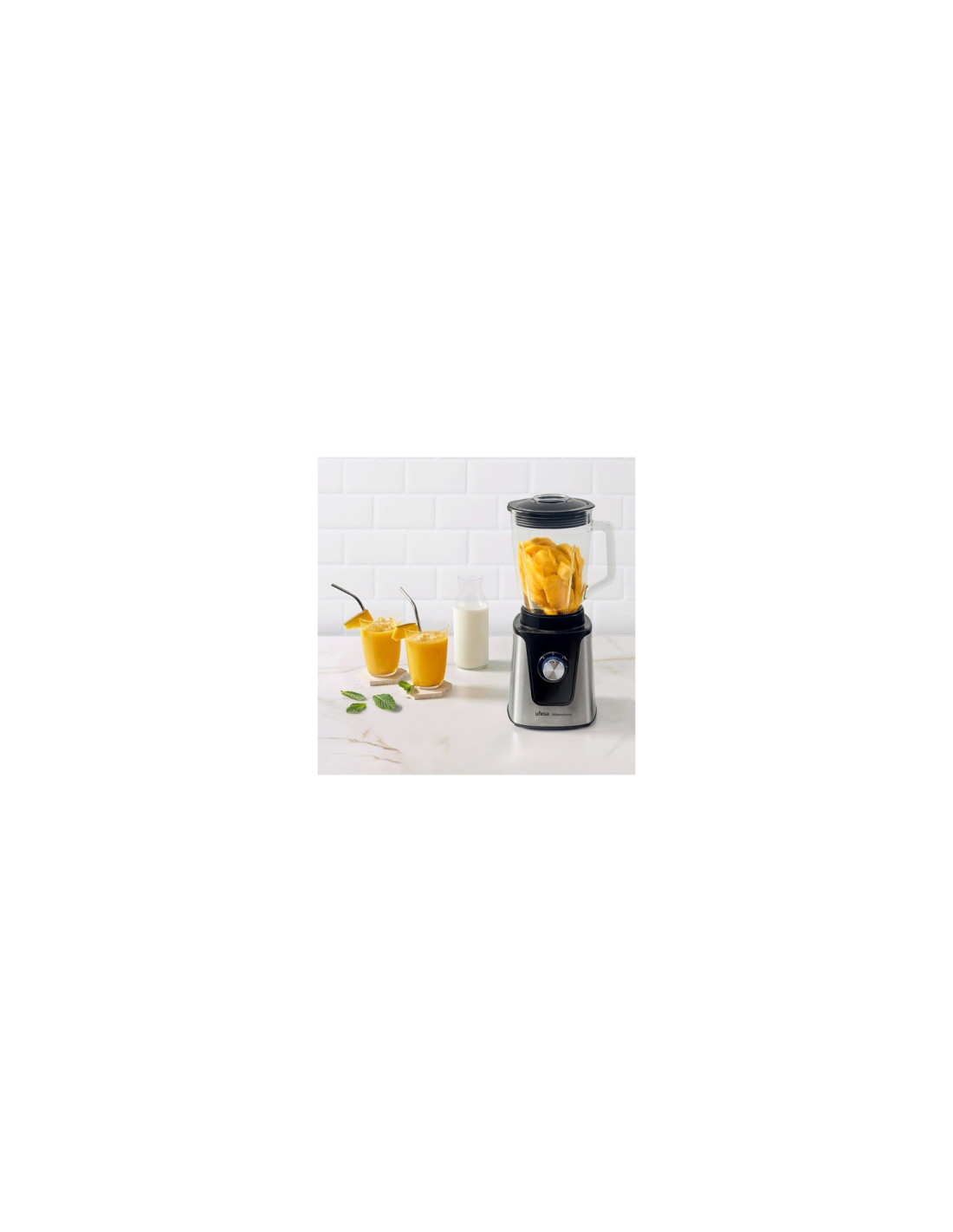 Ufesa 70205760 licuadora 1,5 L Batidora de vaso 1500 W Negro, Acero inoxidable