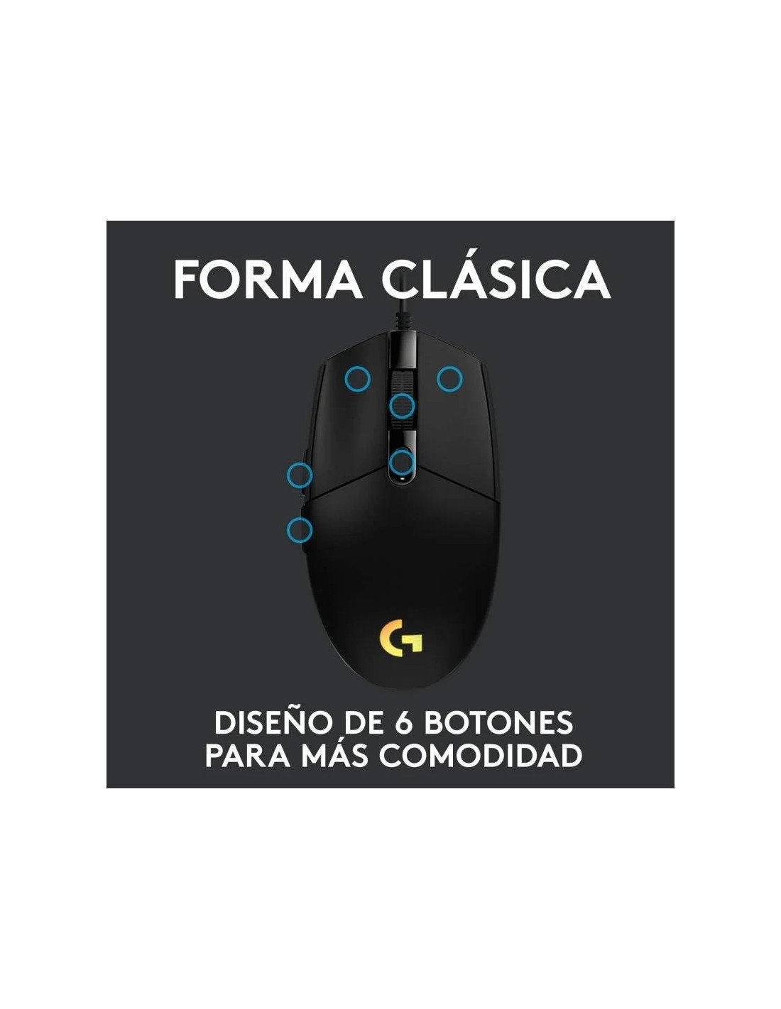 RATON LOGITECH G203 LIGHTSYNC RGB USB BLACK