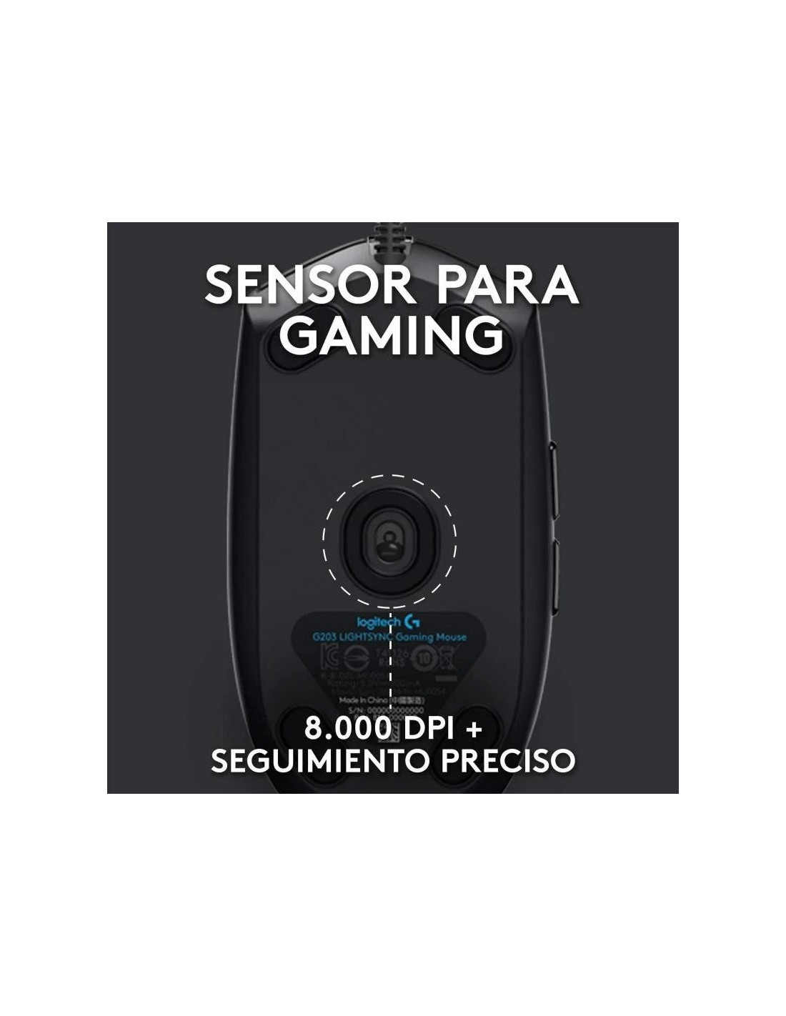 RATON LOGITECH G203 LIGHTSYNC RGB USB BLACK