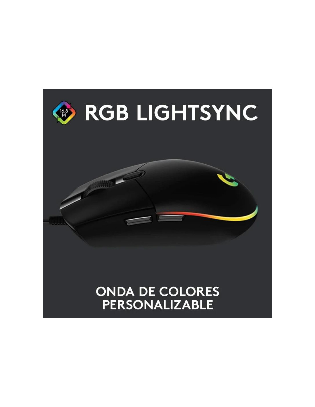 RATON LOGITECH G203 LIGHTSYNC RGB USB BLACK