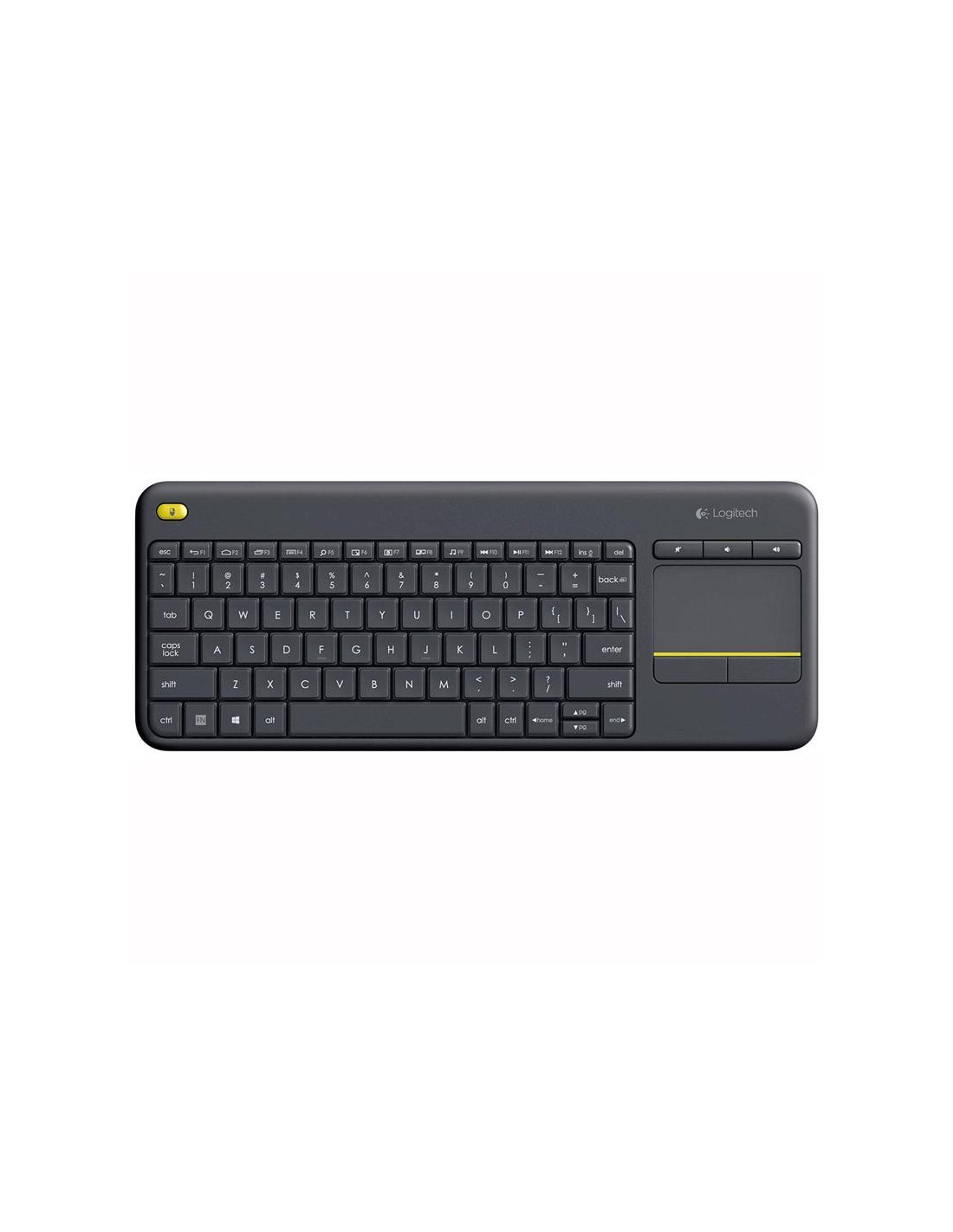 TECLADO LOGITECH K400 RF WIRELESS TOUCHPAD BLACK