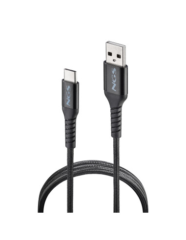 NGS KNOT-AC cable USB USB 2.0 1 m USB A USB C 0,48 Gbit/s 100 W Negro