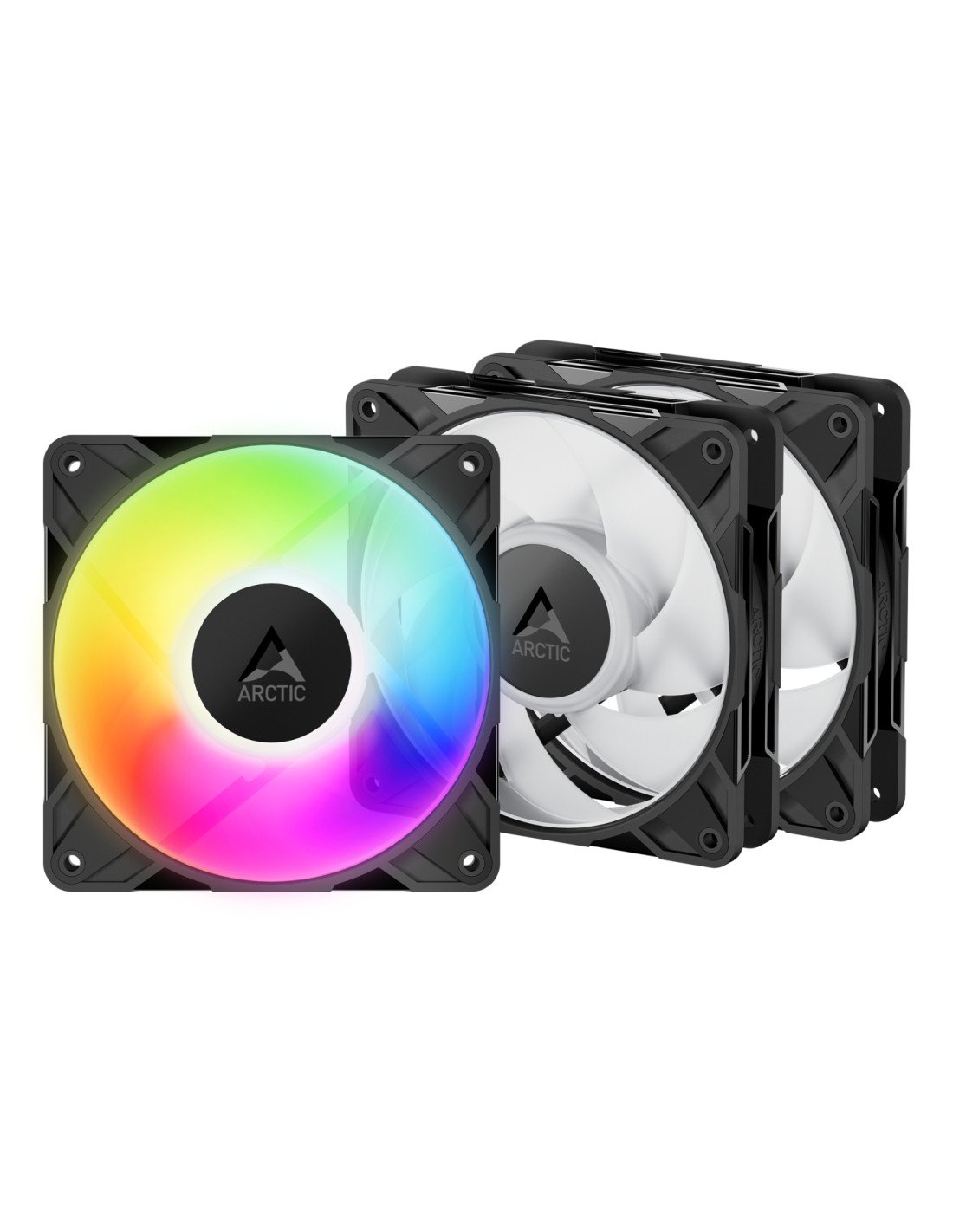 ARCTIC Freezer P12 Pro A-RGB Carcasa del ordenador Ventilador 12 cm Negro, Blanco 3 pieza(s)