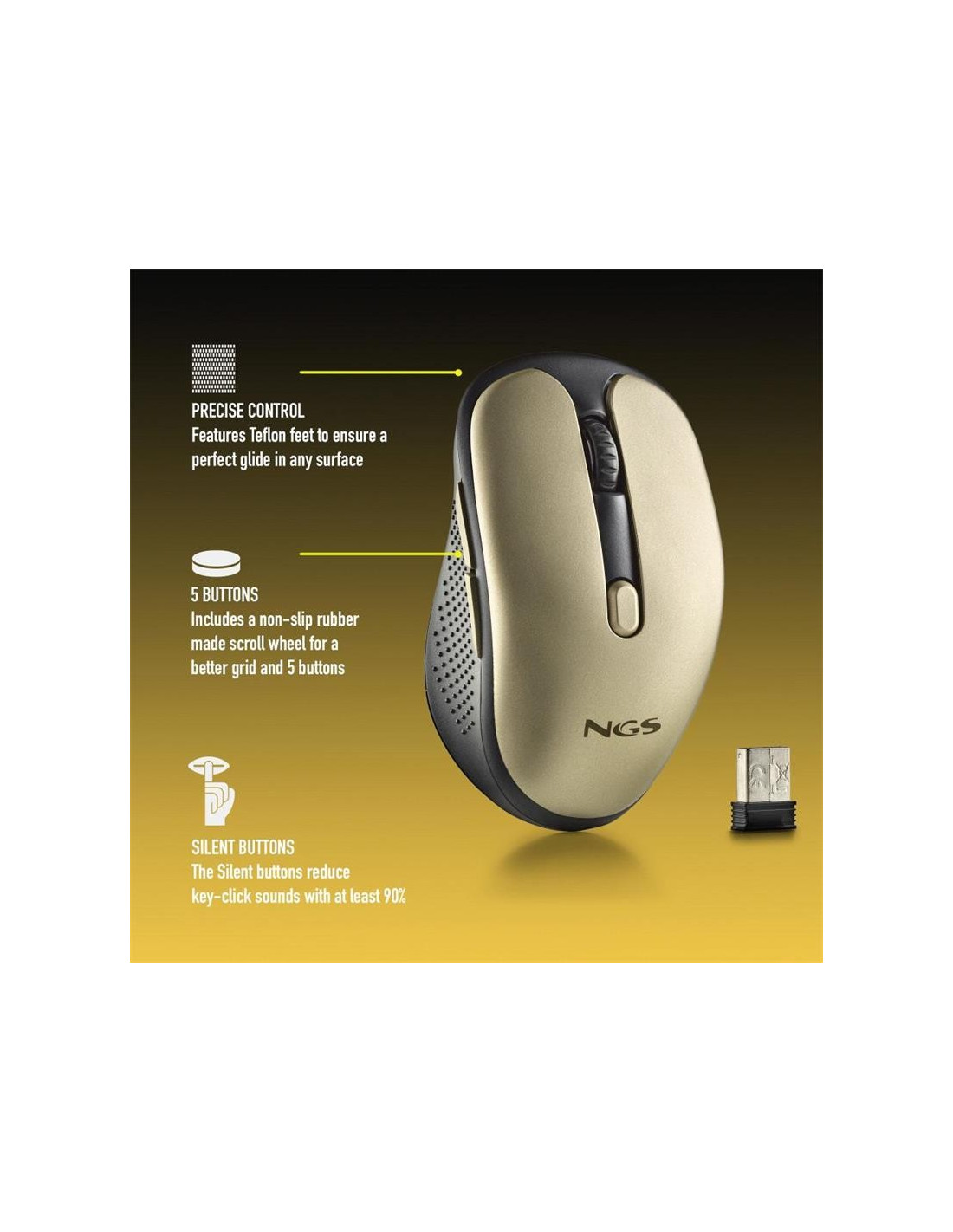 RATON NGS EVO RUST WIRELESS SILENT GOLD