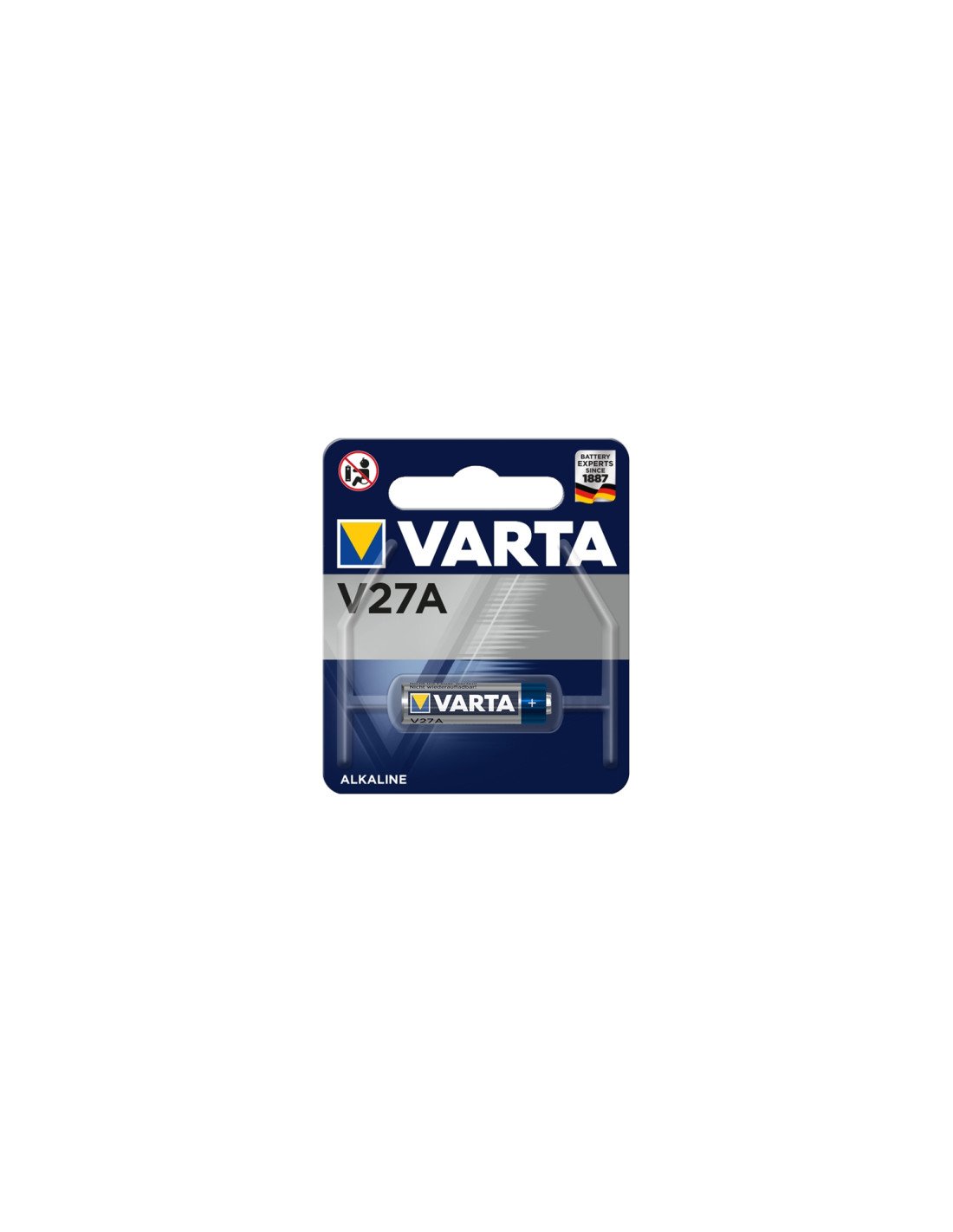 Varta pila alcalina V27A 12v azul blanco
