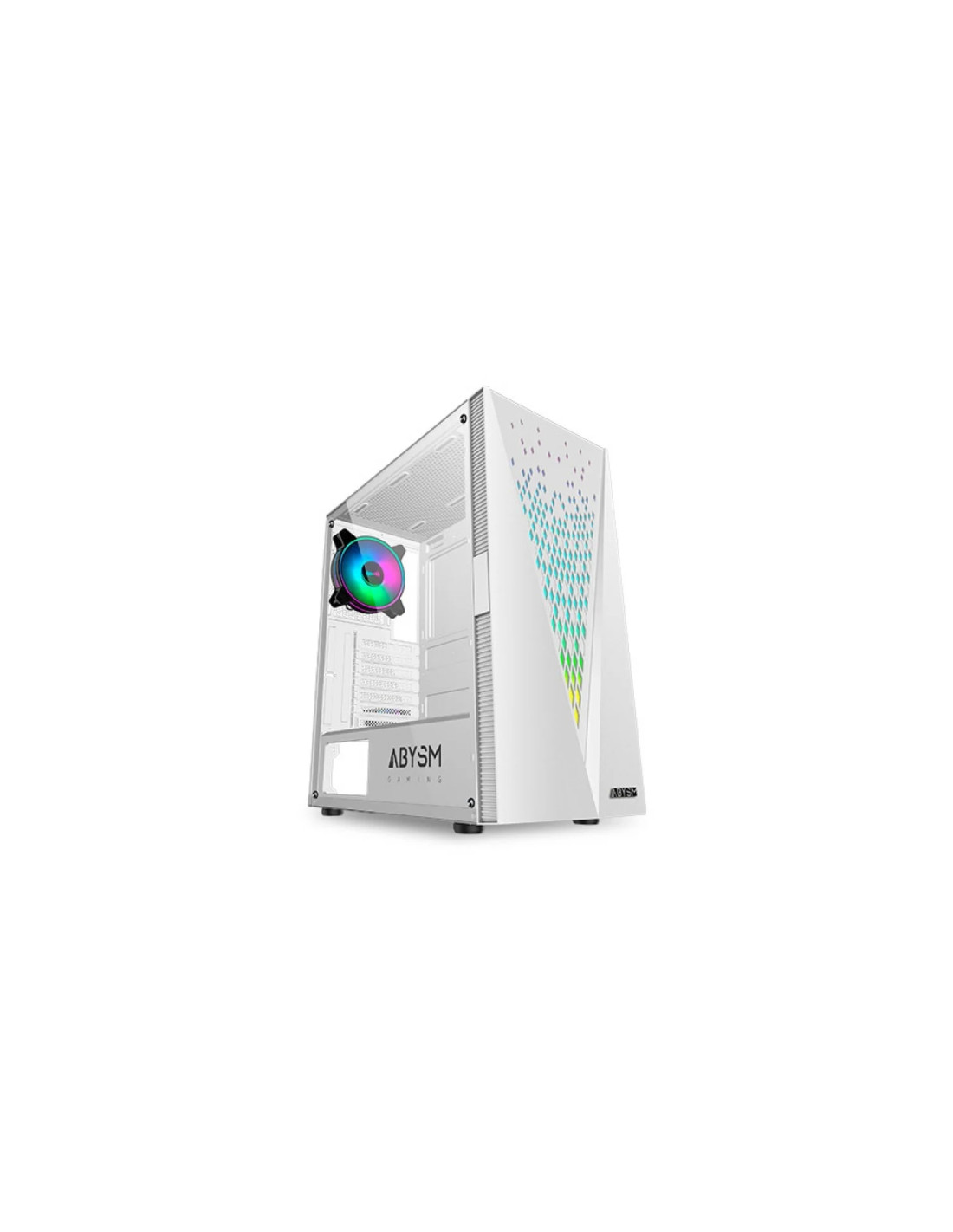 Abysm Gaming Danube Kolpa ARGB Caja PC ATX Cristal Templado USB 3.0 Blanco
