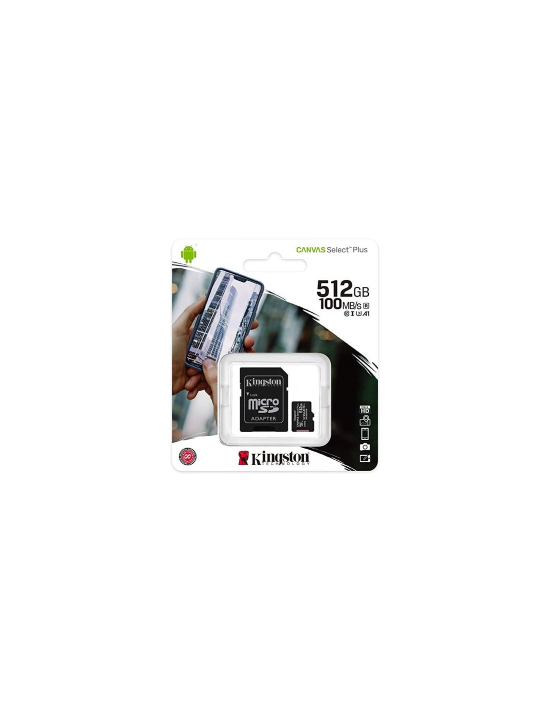 MEMORIA MICRO SD KINGSTON CLASE 10 512GB 100MB/S