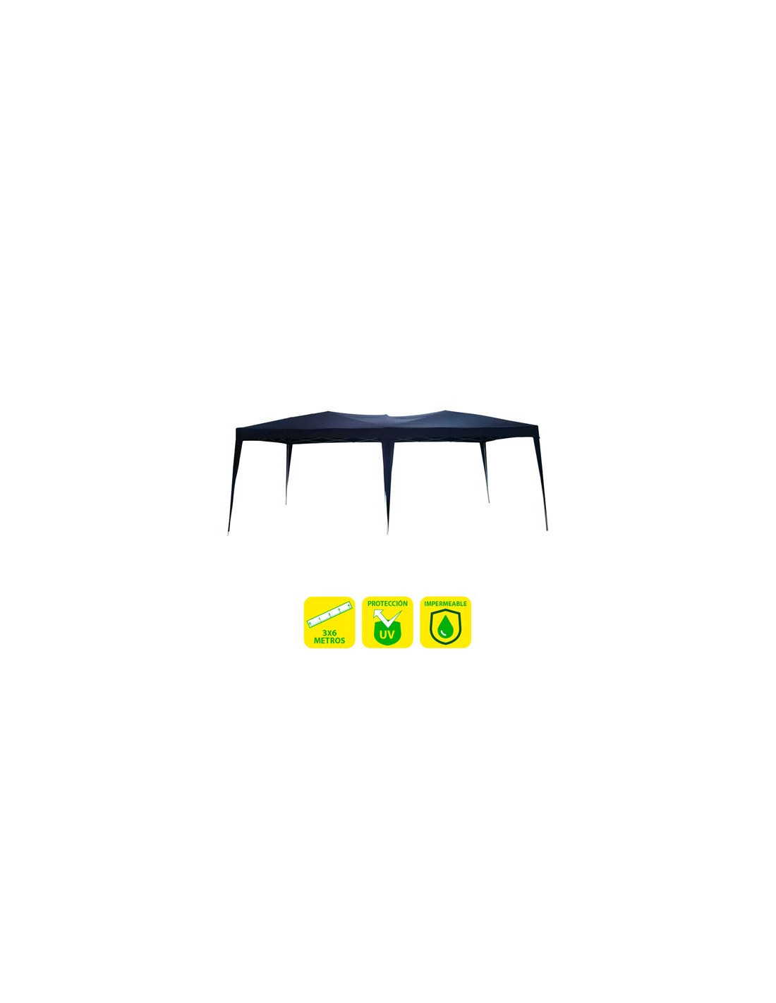CARPA PLEGABLE ACERO 3X6 METROS AZUL OSCURO SUNGARDEN