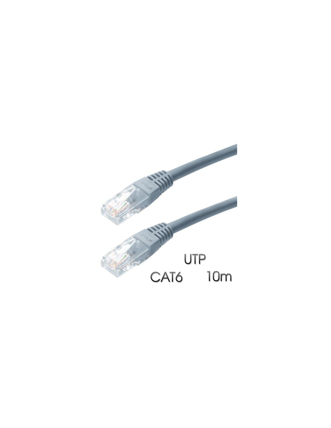 CABLE DE RED UTP CAT 6 10M GRIS CLARO CROMAD