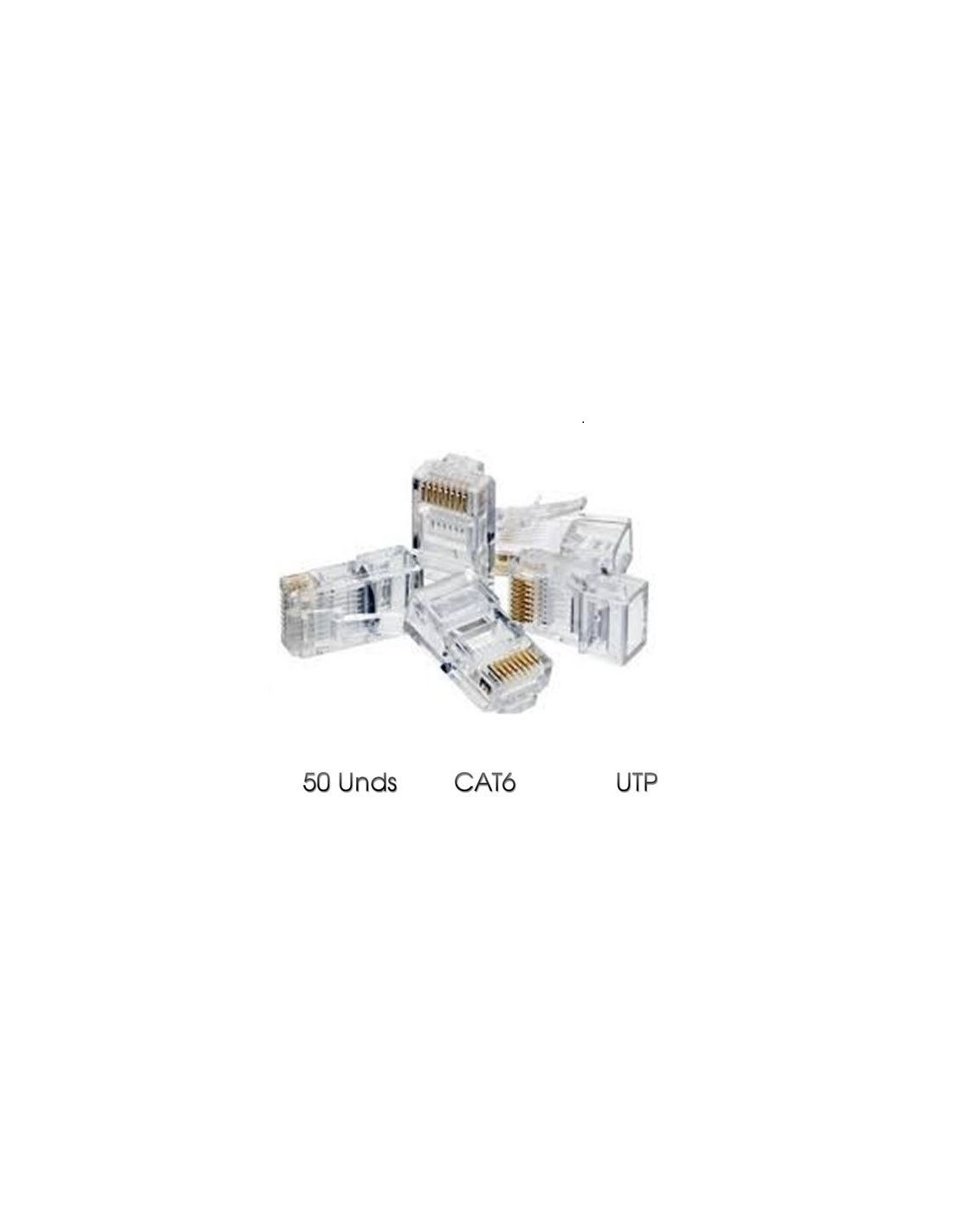PAQUETE 50 CONECTORES RJ45 CAT6 UTP CROMAD