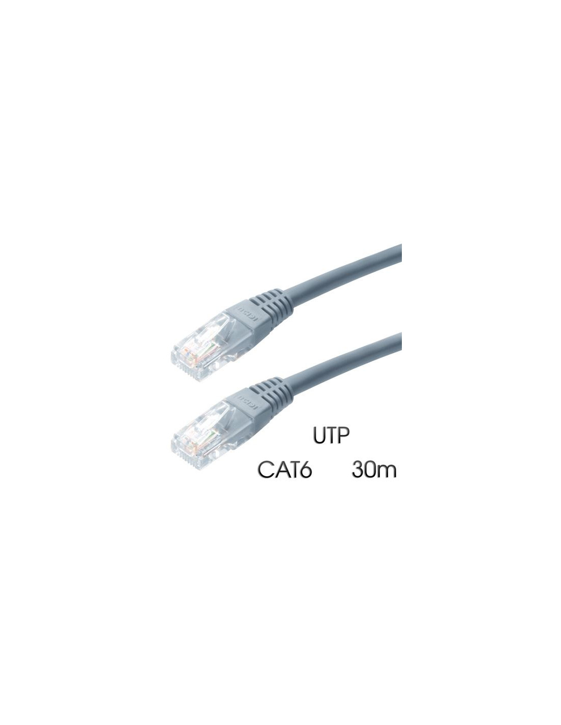 CABLE DE RED UTP CAT 6 30M GRIS CLARO CROMAD