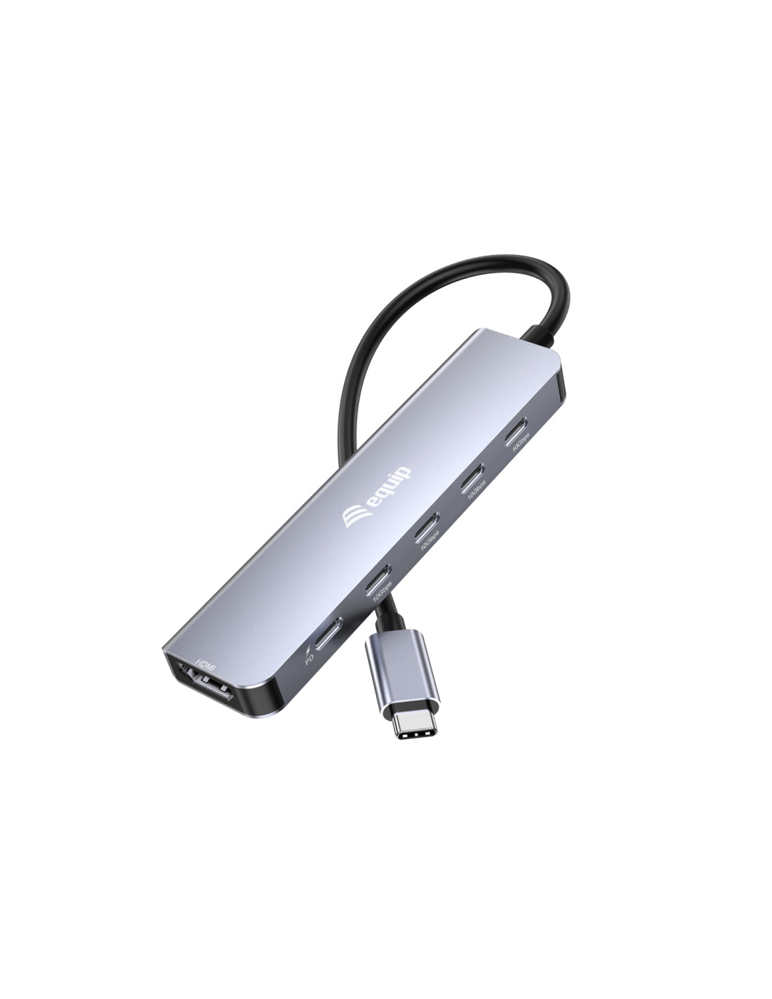 Equip 133499 base para portátil y replicador de puertos Alámbrico USB 3.2 Gen 2 (3.1 Gen 2) Type-C Gris
