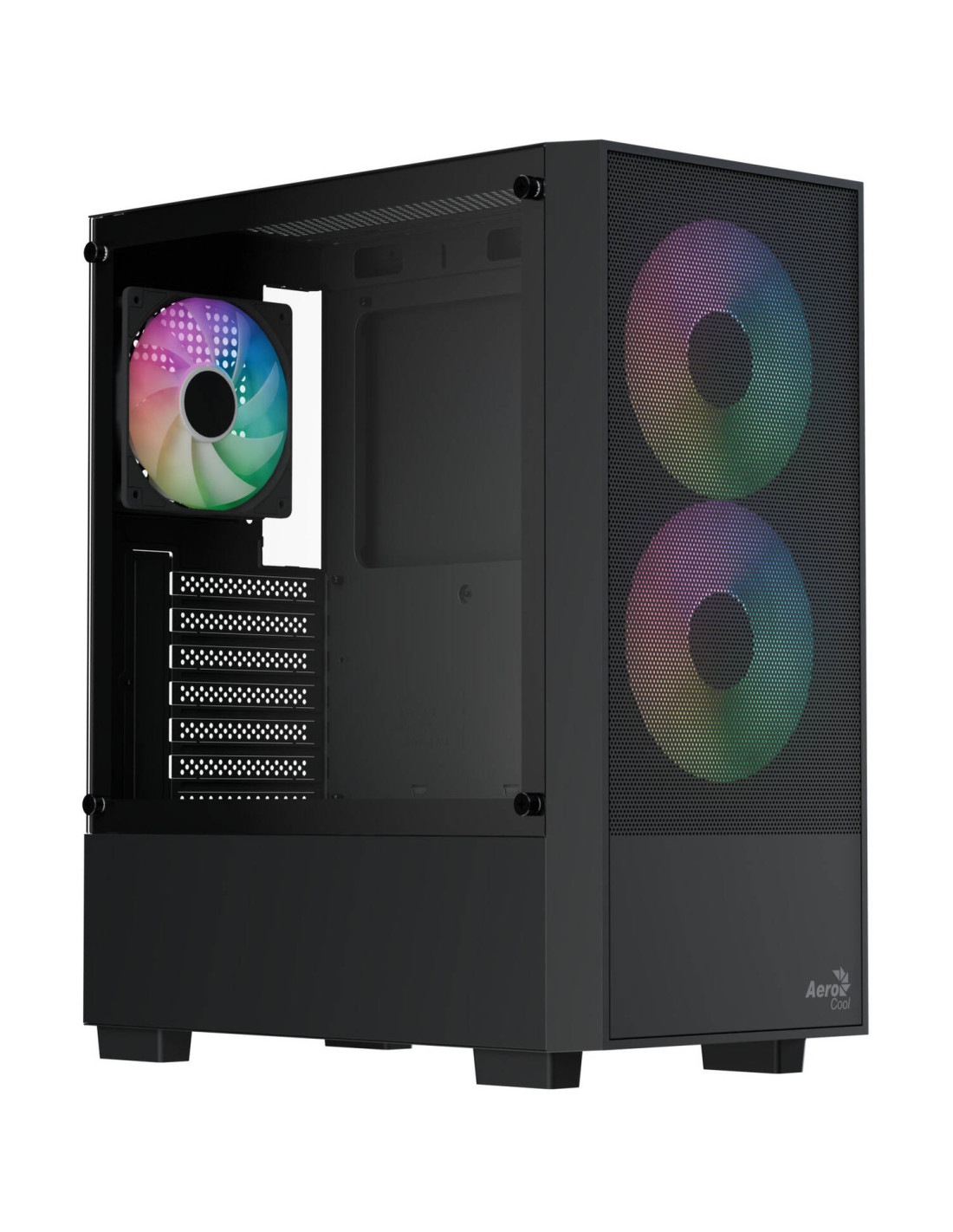 Aerocool B508A Flow ARGB Cristal Templado Negra