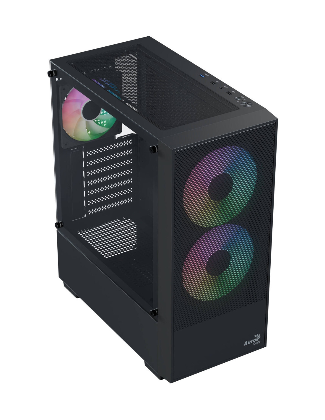 Aerocool B508A Flow ARGB Cristal Templado Negra