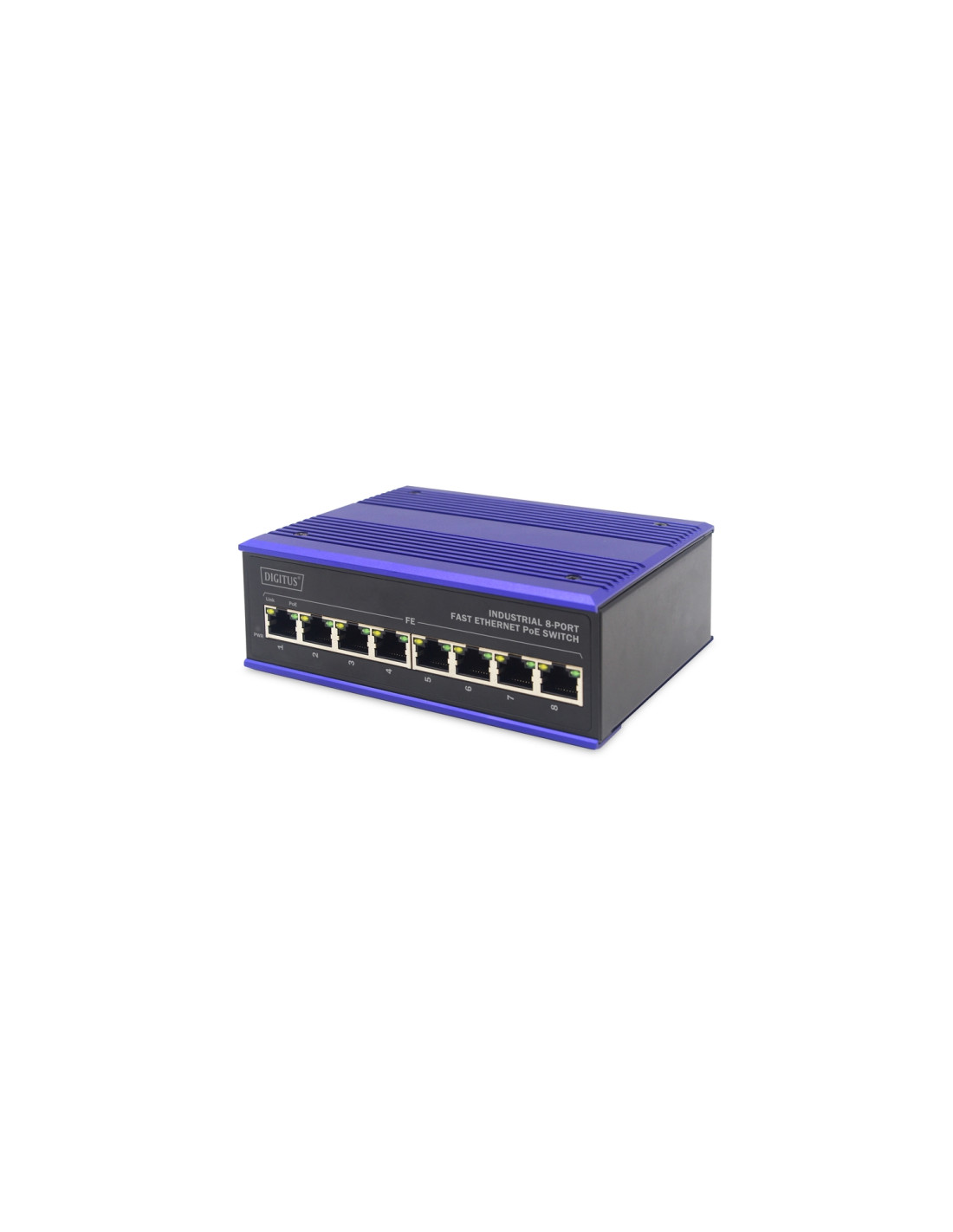 ASSMANN Electronic switch Fast Ethernet (10/100) EnergÍ­a sobre Ethernet (PoE) Negro, Azul