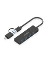 AISENS Hub USB 3.1 USB-C USB-A, USB-C/M+USB-A/M-4xTIPO A/H, Negro, 15cm