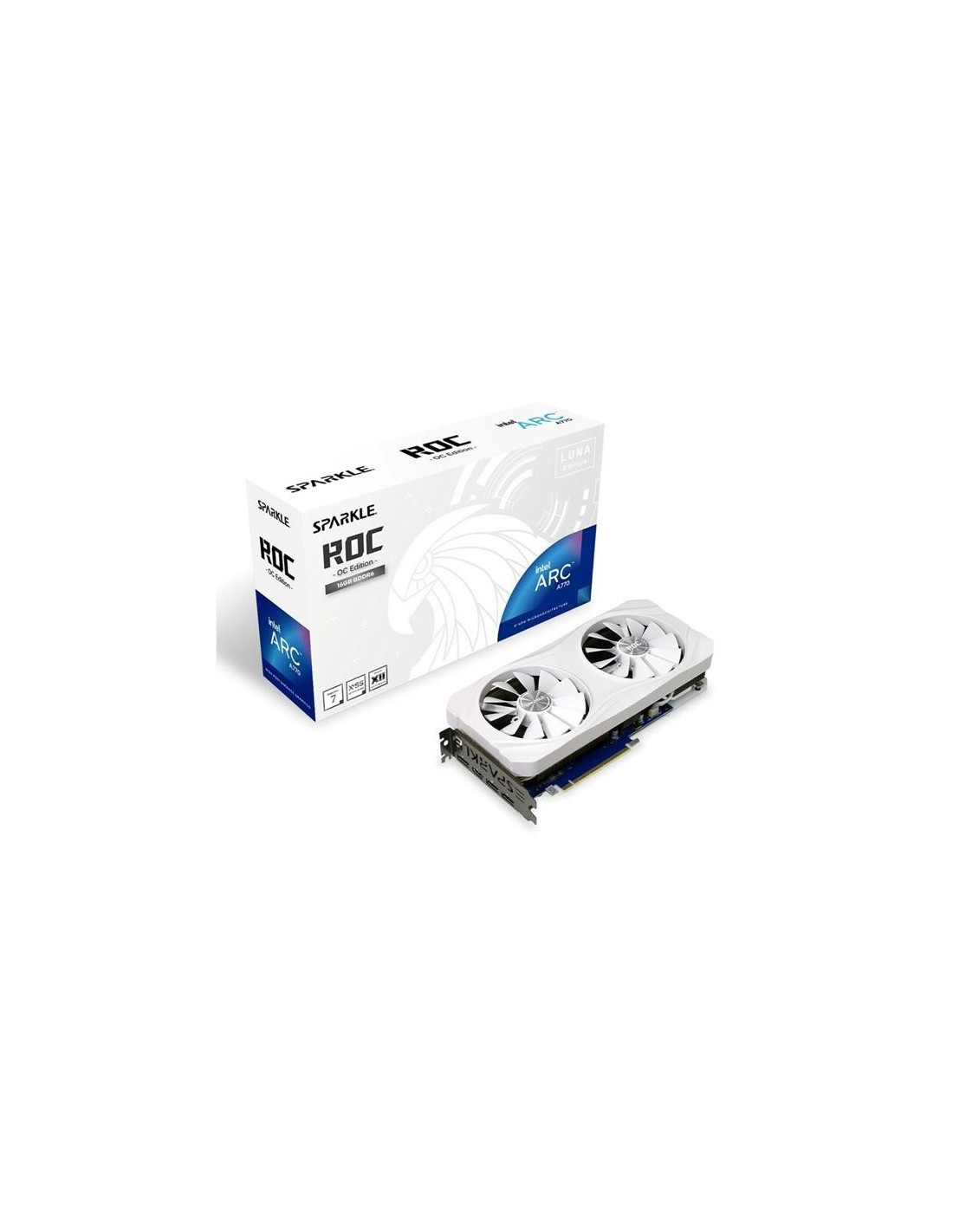 TARJETA DE VIDEO SPARKLE INTEL ARC A770 ROC LUNA OC 16GB GDRR6 WHITE