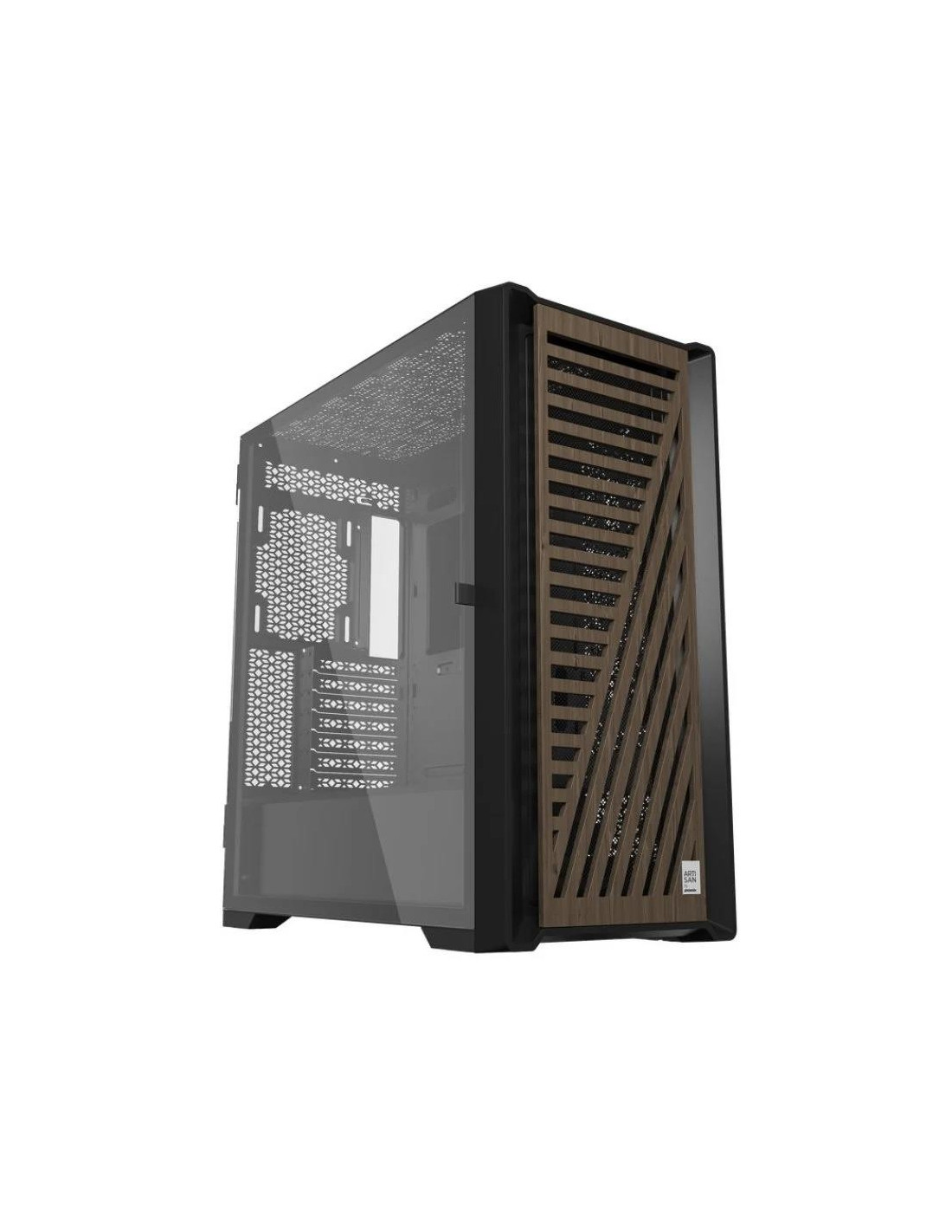 CAJA ORDENADOR GAMING PHOENIX ARTISAN NOBLE BLACK FRONTAL MADERA ATX