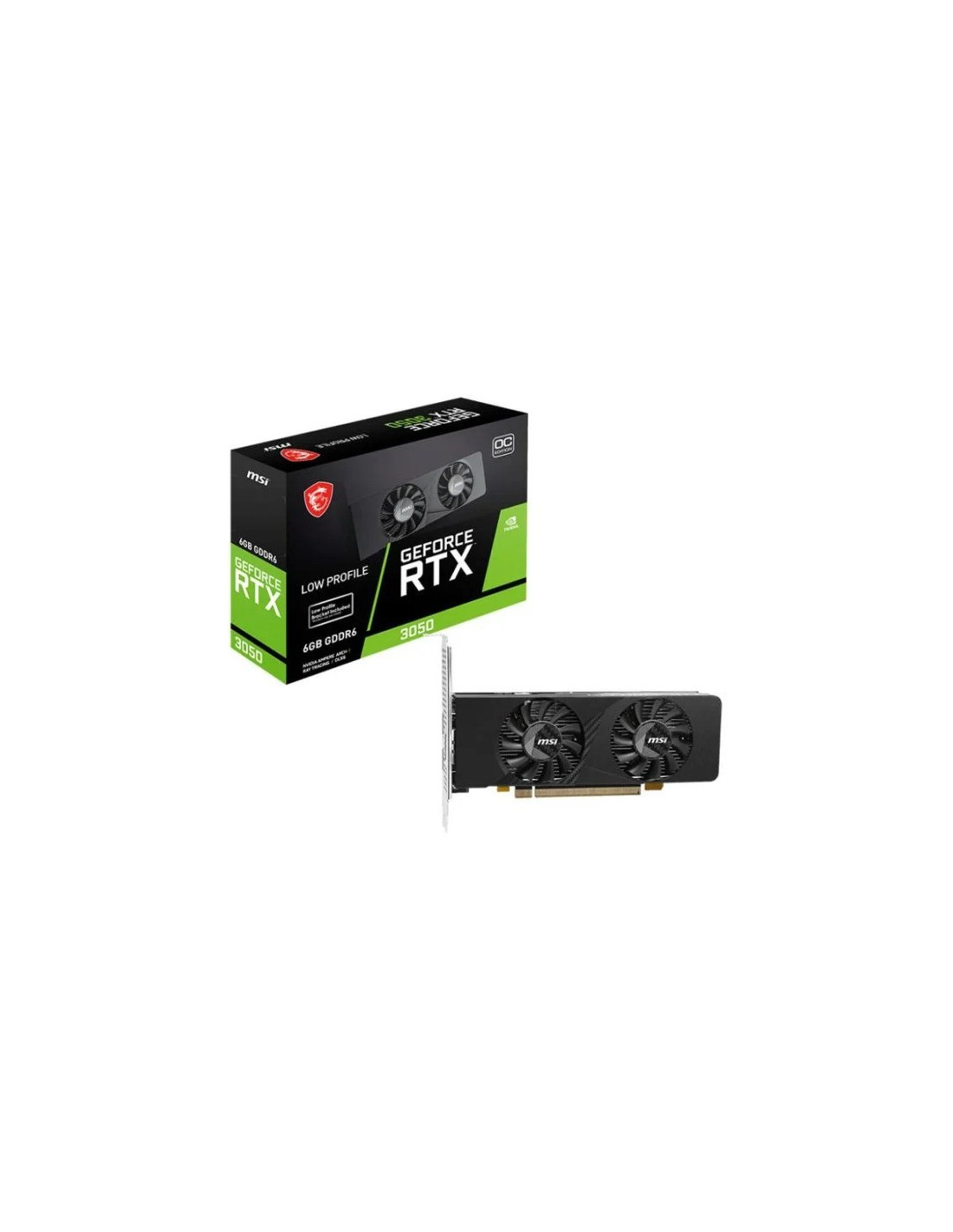 TARJETA DE VIDEO MSI RTX 3050 LOW PROFILE OC 6GB GDDR6