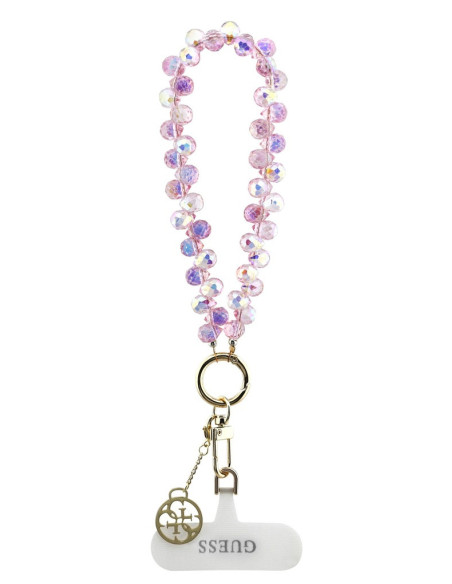 GUESS CORDÓN DE MANO CHARM CRYSTAL ROSA