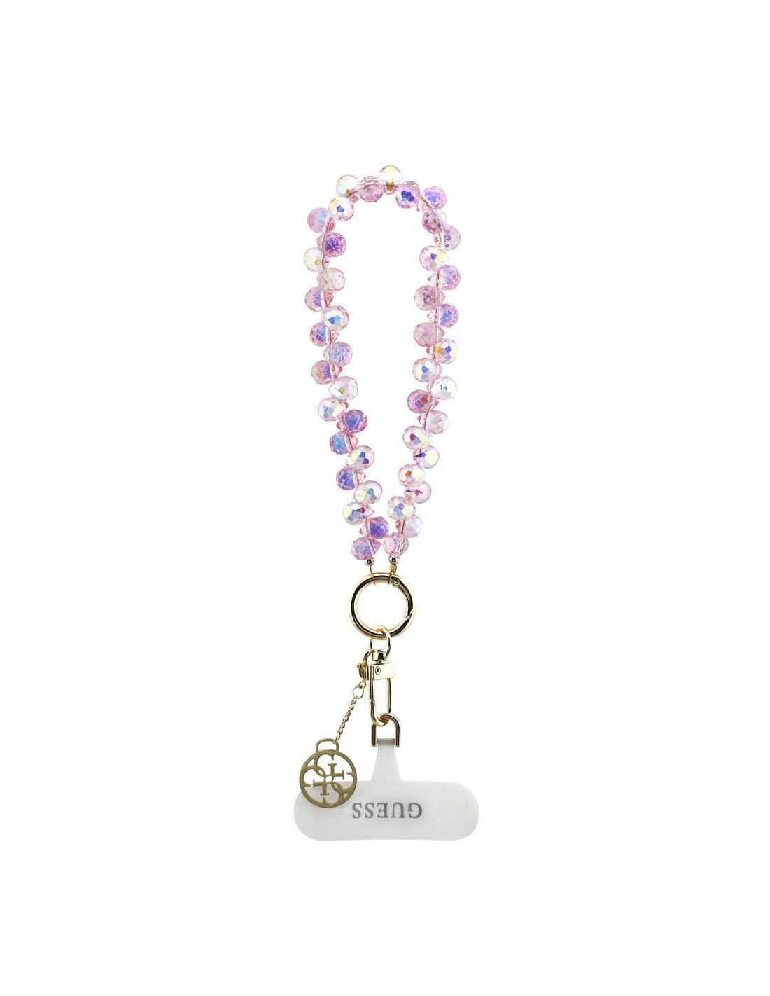 GUESS CORDÓN DE MANO CHARM CRYSTAL ROSA