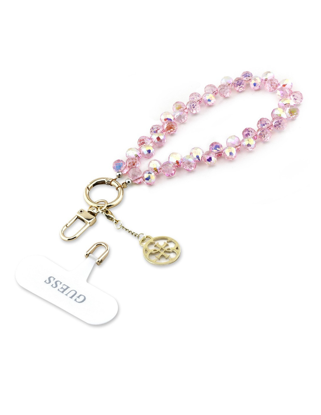GUESS CORDÓN DE MANO CHARM CRYSTAL ROSA