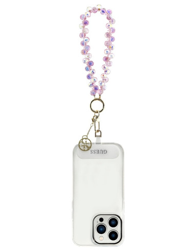 GUESS CORDÓN DE MANO CHARM CRYSTAL ROSA