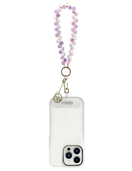 GUESS CORDÓN DE MANO CHARM CRYSTAL ROSA